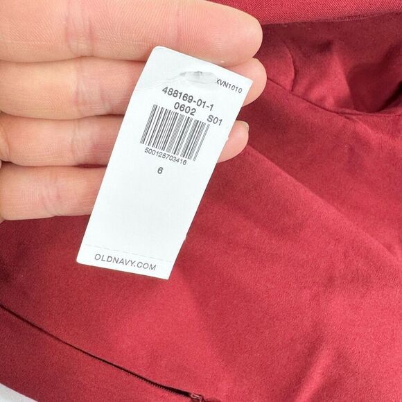 Old Navy Pants Womens 6 Red Extra High Rise Polished Pixie Skinny Secret Pockets - Picture 3 of 9